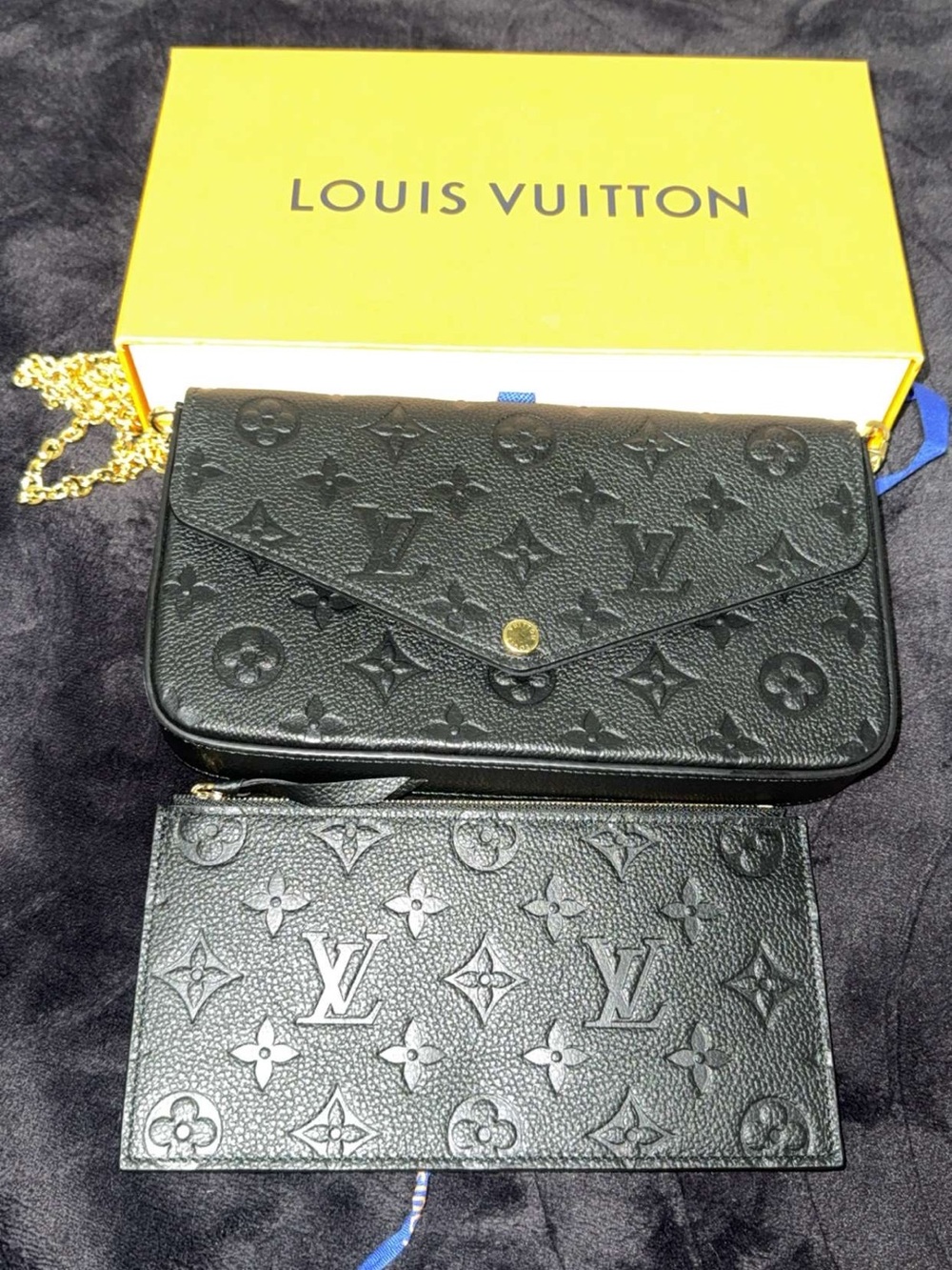 Louis Vuitton Black Monogram Envelope Crossbody with Removable Pouch